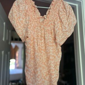 Floral Puff Sleeve Top